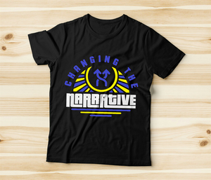 Changing the Narrative 'Blue & Yellow Rays' T-shirt