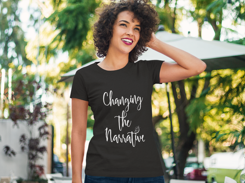 Changing the Narrative 'script' Female T-shirts