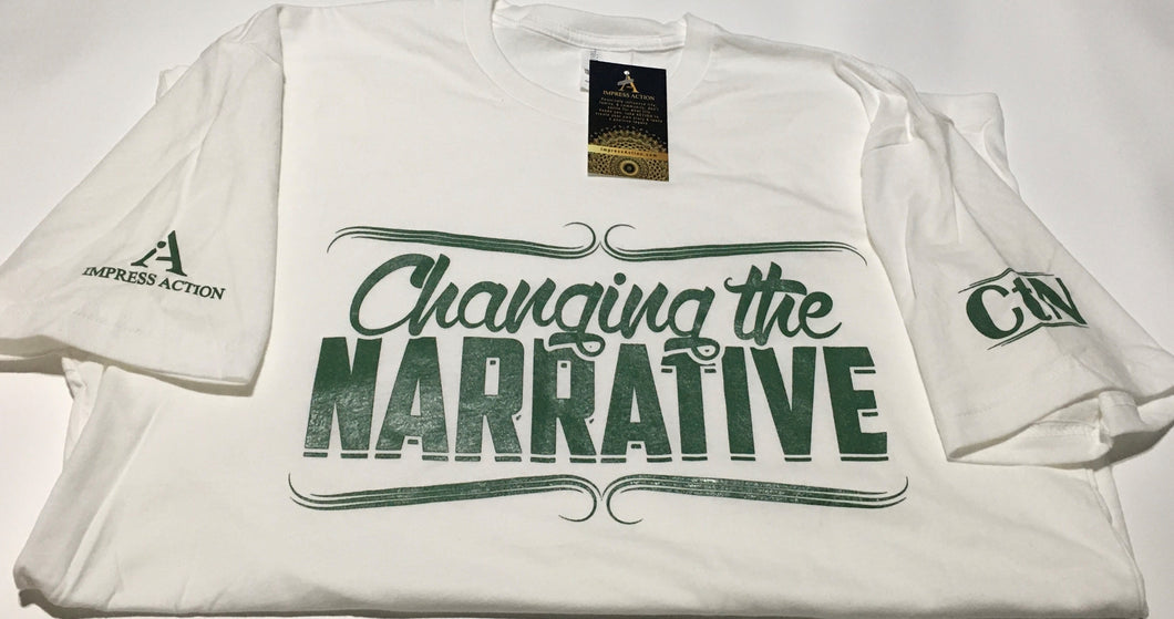 Changing the Narrative White/Green T-shirt