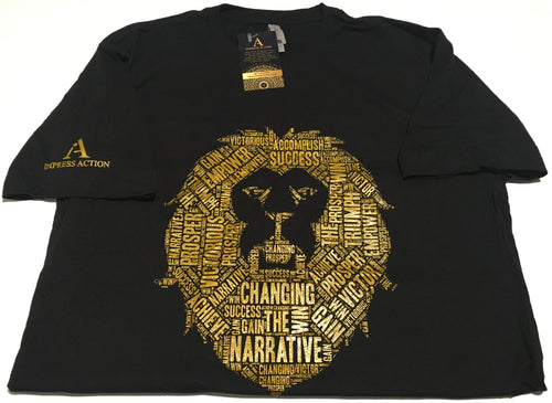 Changing the Narrative 'Lion' Black/Gold T-shirt