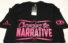 Load image into Gallery viewer, Changing the Narrative Pink/Black T-shirt