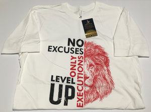 No Excuses Only Executions Level Up 'Red Lion' T-shirts