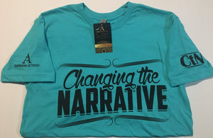 Changing the Narrative Black/Tahiti Blue T-shirt